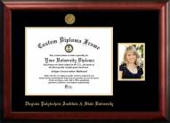 Virginia Tech Hokies Gold Embossed Diploma Frame with Portrait