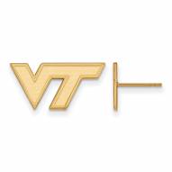Virginia Tech Hokies Sterling Silver Gold Plated Extra Small Post Earrings