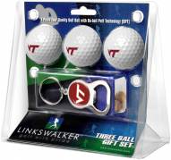 Virginia Tech Hokies Golf Ball Gift Pack with Key Chain