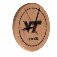 Virginia Tech Hokies Laser Engraved Wood Clock
