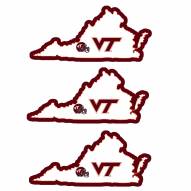 Virginia Tech Hokies Home State Decal - 3 Pack