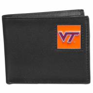 Virginia Tech Hokies Leather Bi-fold Wallet in Gift Box