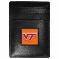 Virginia Tech Hokies Leather Money Clip/Cardholder in Gift Box