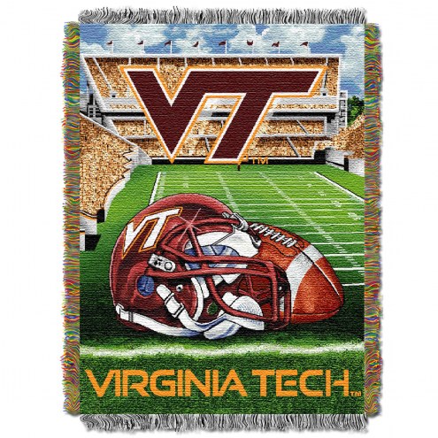 Virginia Tech Hokies NCAA Woven Tapestry Throw / Blanket