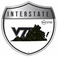 Virginia Tech Hokies OHT Camo Metal 12" Interstate Sign