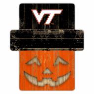 Virginia Tech Hokies Pumpkin Cutout with Stake