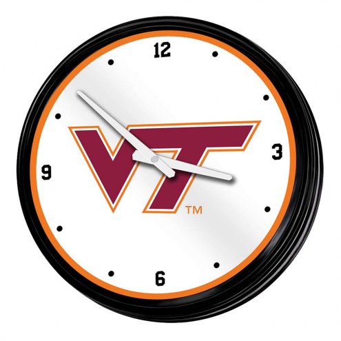 Virginia Tech Hokies Retro Lighted Wall Clock