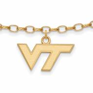 Virginia Tech Hokies Sterling Silver Anklet