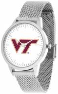 Virginia Tech Hokies Silver Mesh Statement Watch
