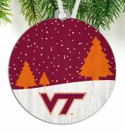 Virginia Tech Hokies Snow Scene Ornament