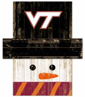 Virginia Tech Hokies Snowman Head Sign