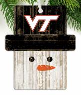 Virginia Tech Hokies Snowman Ornament
