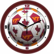 Virginia Tech Hokies Soccer Wall Clock
