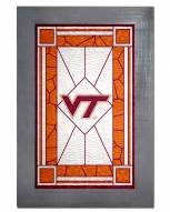 Virginia Tech Hokies Stained Glass with Frame