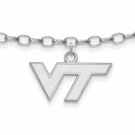 Virginia Tech Hokies Sterling Silver Anklet