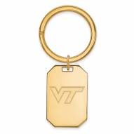 Virginia Tech Hokies Sterling Silver Gold Plated Key Chain