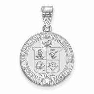 Virginia Tech Hokies Sterling Silver Large Crest Pendant
