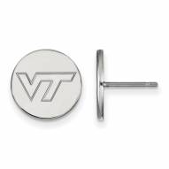Virginia Tech Hokies Sterling Silver Small Disc Earrings