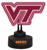 Virginia Tech Hokies Team Logo Neon Light
