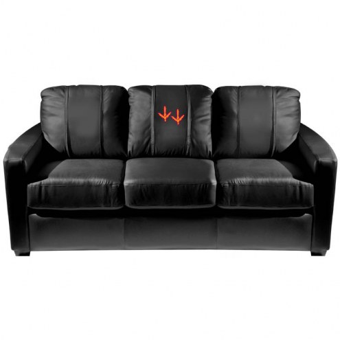 Virginia Tech Hokies XZipit Silver Sofa with Feet Logo
