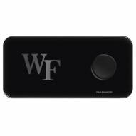 Wake Forest Demon Deacons 3 in 1 Glass Wireless Charge Pad