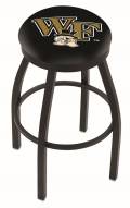 Wake Forest Demon Deacons Black Swivel Bar Stool with Accent Ring