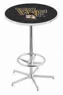 Wake Forest Demon Deacons Chrome Bar Table with Foot Ring