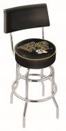 Wake Forest Demon Deacons Chrome Double Ring Swivel Barstool with Back