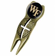 Wake Forest Demon Deacons Gold Crosshairs Divot Tool
