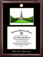 Wake Forest Demon Deacons Gold Embossed Diploma Frame with Campus Images Lithograph