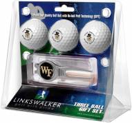 Wake Forest Demon Deacons Golf Ball Gift Pack with Kool Tool