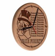 Wake Forest Demon Deacons Laser Engraved Wood Clock