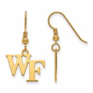 Wake Forest Demon Deacons NCAA Sterling Silver Gold Plated Small Dangle Earrings