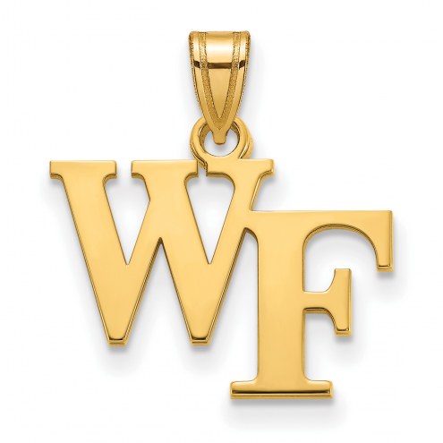 Wake Forest Demon Deacons NCAA Sterling Silver Gold Plated Small Pendant