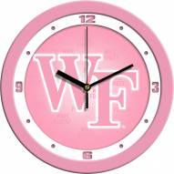 Wake Forest Demon Deacons Pink Wall Clock