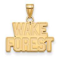 Wake Forest Demon Deacons Sterling Silver Gold Plated Small Pendant