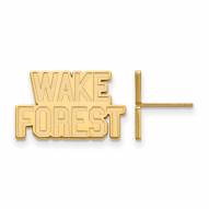 Wake Forest Demon Deacons Sterling Silver Gold Plated Small Post Earrings