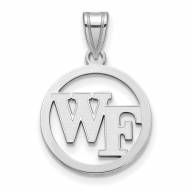 Wake Forest Demon Deacons Sterling Silver Circle Pendant