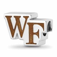 Wake Forest Demon Deacons Sterling Silver Enameled Bead