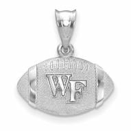 Wake Forest Demon Deacons Sterling Silver Football with Logo Pendant