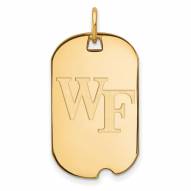 Wake Forest Demon Deacons Sterling Silver Gold Plated Small Dog Tag
