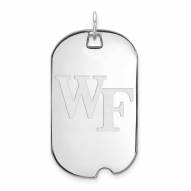Wake Forest Demon Deacons Sterling Silver Large Dog Tag