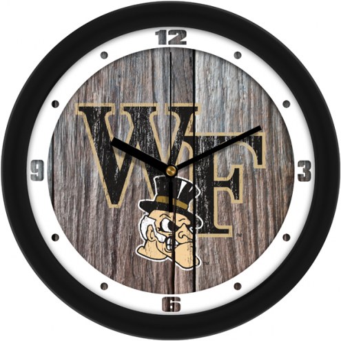 Wake Forest Demon Deacons Weathered Wood Wall Clock