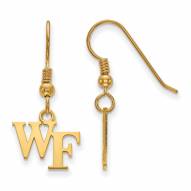 Wake Forest Demon Deacons NCAA Sterling Silver Gold Plated Extra Small Dangle Earrings