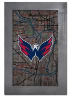 Washington Capitals 11" x 19" City Map Framed Sign
