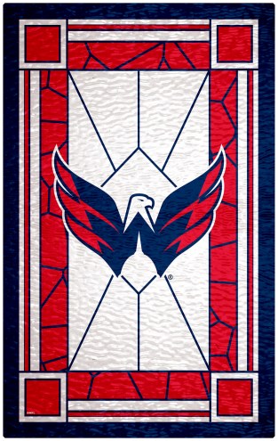 Washington Capitals 11&quot; x 19&quot; Stained Glass Sign