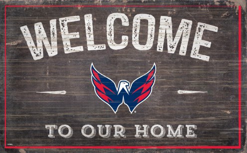 Washington Capitals 11&quot; x 19&quot; Welcome to Our Home Sign