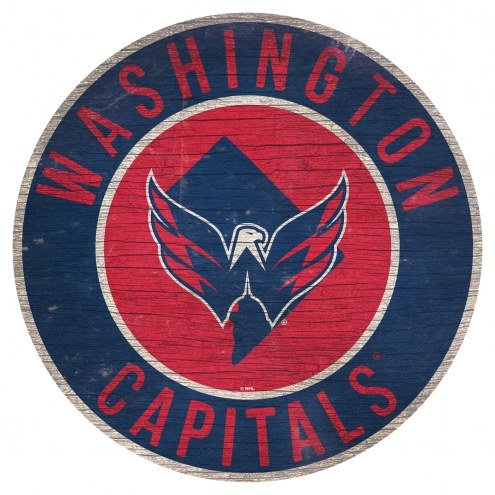 Washington Capitals 12&quot; Circle with State Sign