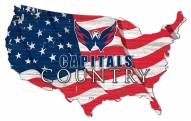 Washington Capitals 15" USA Flag Cutout Sign