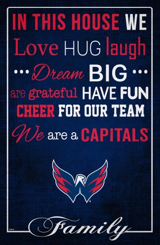 Washington Capitals 17&quot; x 26&quot; In This House Sign